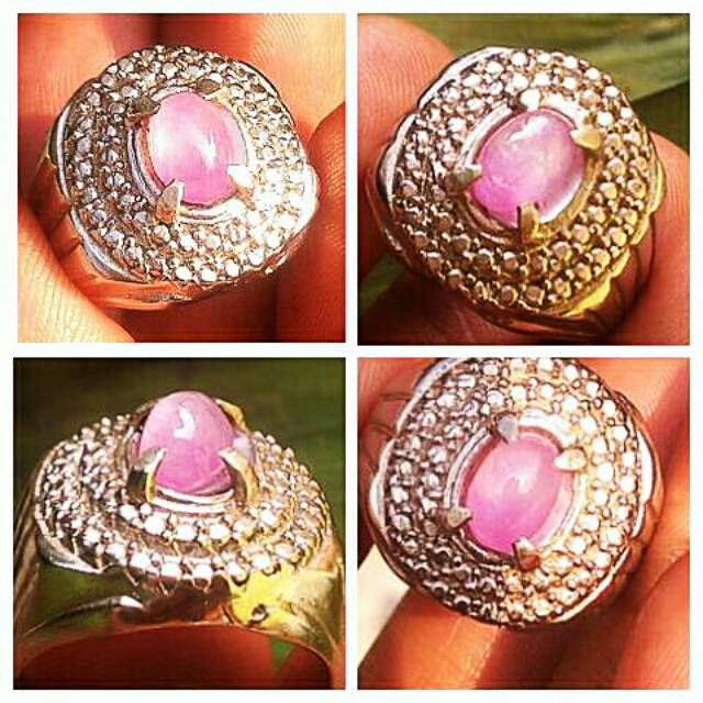DISKON CINCIN RUBY RUBI BURMA MYANMAR NO HEAT ORIGINAL ASLI ALAM KRISTAL MULUS KOLEKSI BATU QUARTZ E