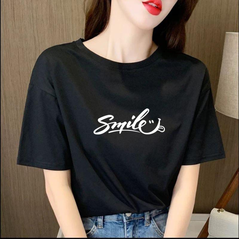 MUKZHOP / BAJU OBLONG SMILE / kaos oblong / baju santai / terlaris / terbaru