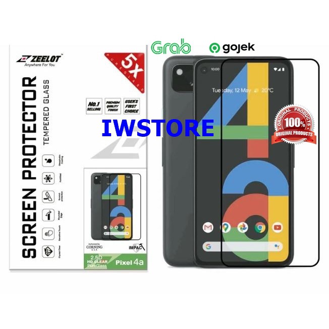 ZEELOT Google Pixel 4a PureGlass Tempered Glass Screen Protector
