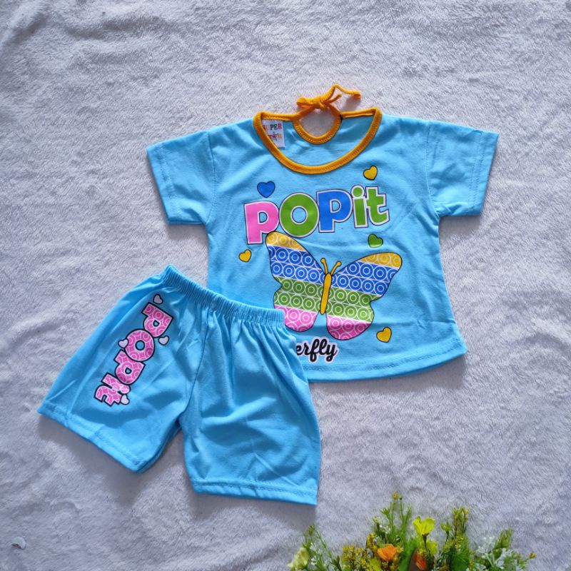 Setelan anak 1 2 tahun pop it popit baju anak cewek perempuan viral Fatonah Shop ( setelan pop it )