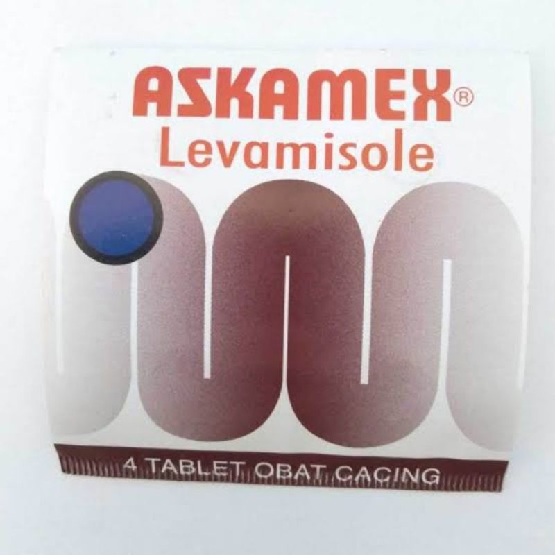 Askamex Strip Isi 4 Tablet / Obat Cacing