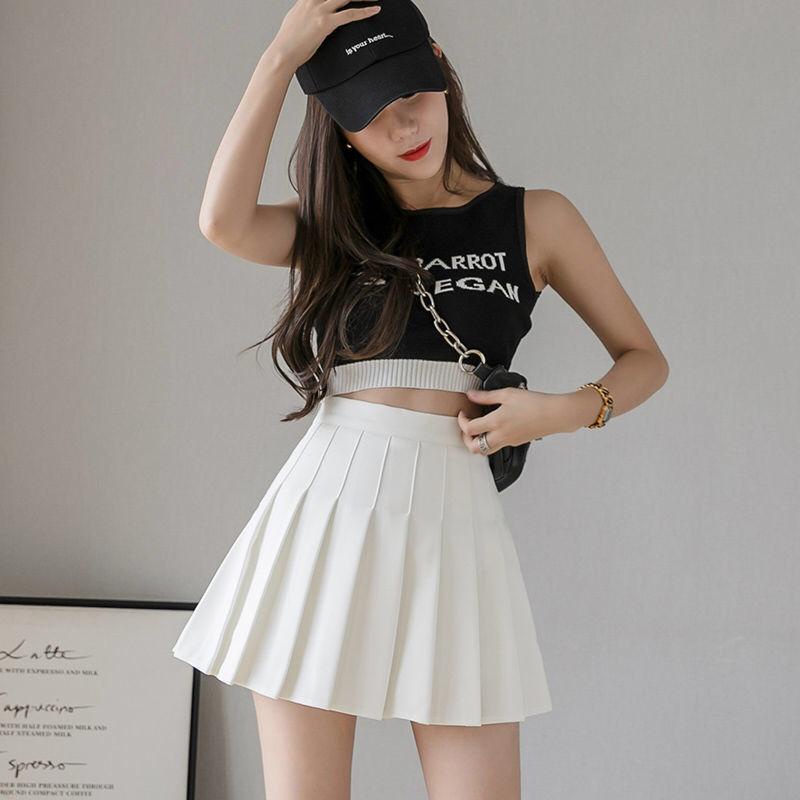 WINGALERY Rok Pendek Wanita Mini Skirt Korea Tennis Skirt With Inner 4051