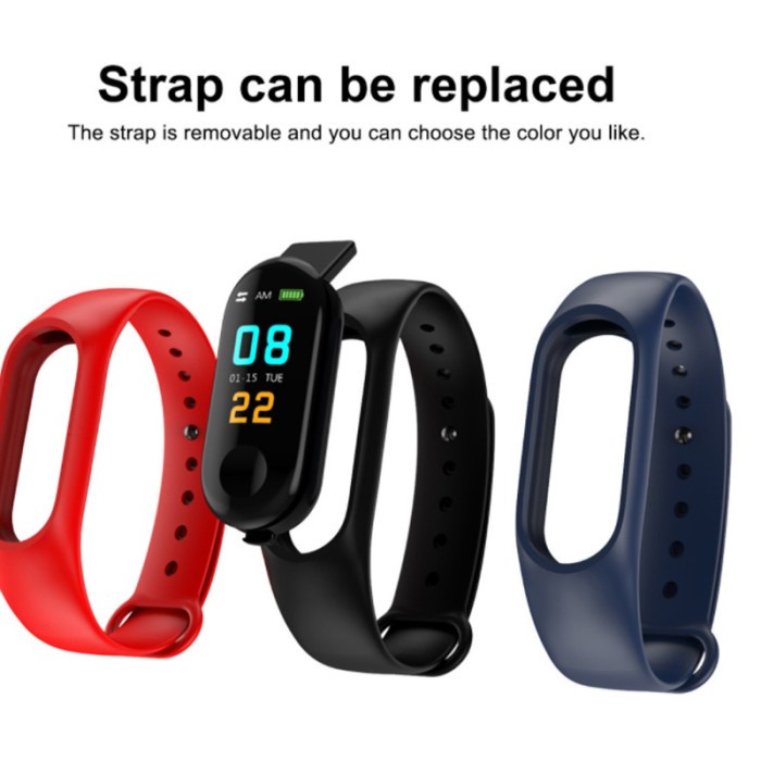 [Saucezhan]Jam Tangan Smart Watch Digital Fitnes Tracker - Hitam