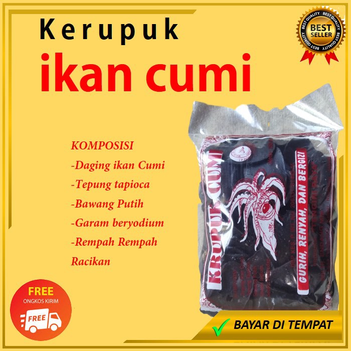 

KERUPUK IKAN CUMI KRUPUK CUMI 250GRAM GURIH TANPA PENGAWET