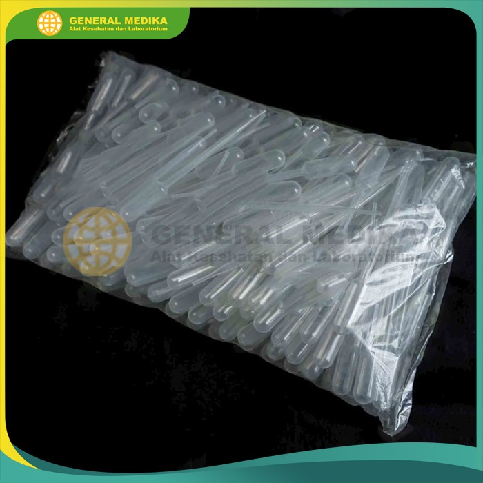 Isi 100 Pipet Tetes Plastik 5ml Pipette Pasteur Dropping 5 ml 5 cc 5cc