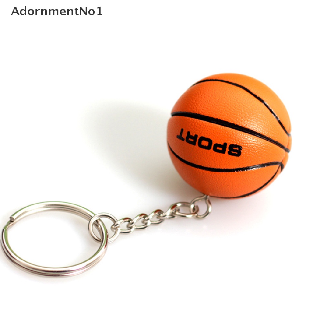 (AdornmentNo1) Gantungan Kunci Bentuk Bola Basket / Voli / Sepak 3D Untuk Suvenir / Hadiah