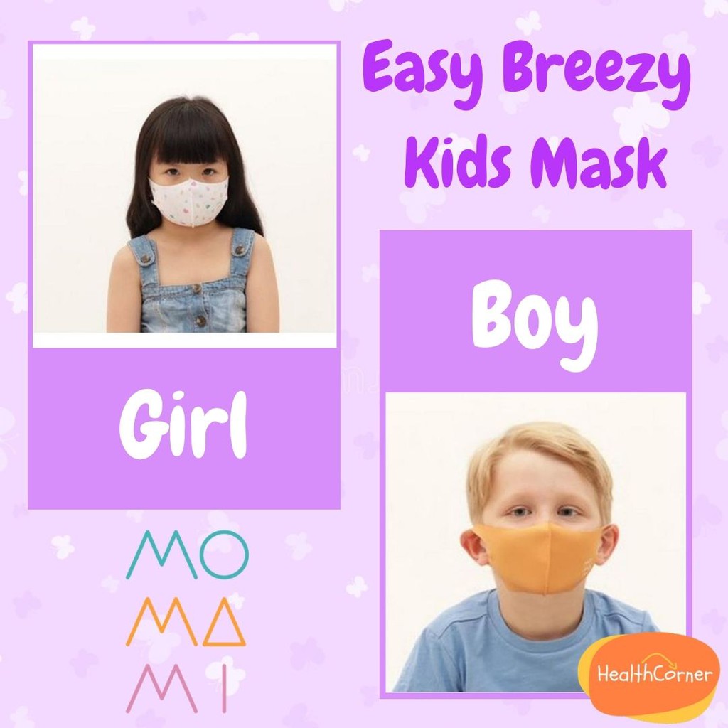 MOMAMI Easy Breezy Kids Mask Girl - 2 pcs masker