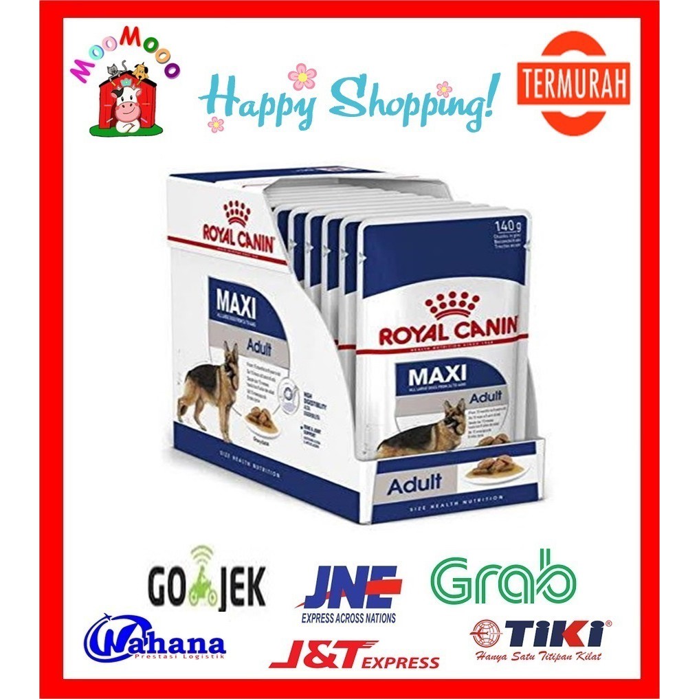 Royal Canin Maxi Adult Pouch 140gr - Makanan Anjing / Wet Food