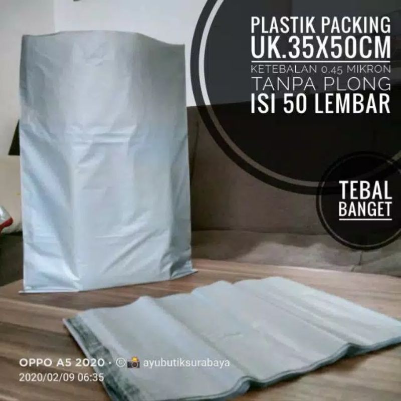 

Plastik paking UK.35 x 50cm TEBAL 0,45 MIKRON