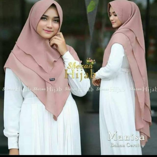 Jilbab hijab khimar 3 layer ceruty