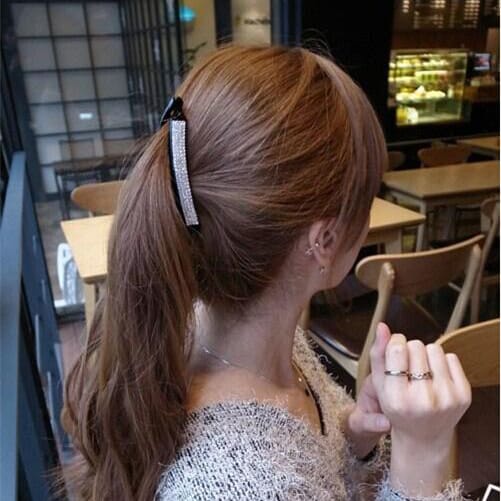 Jepit Rambut Pisang Korea premium full permata zirkon original import  mode baru