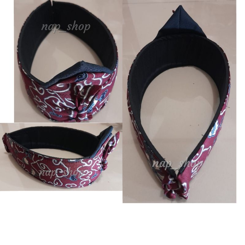 Iket udeng totopong sunda motif batik model terbuka bisa COD