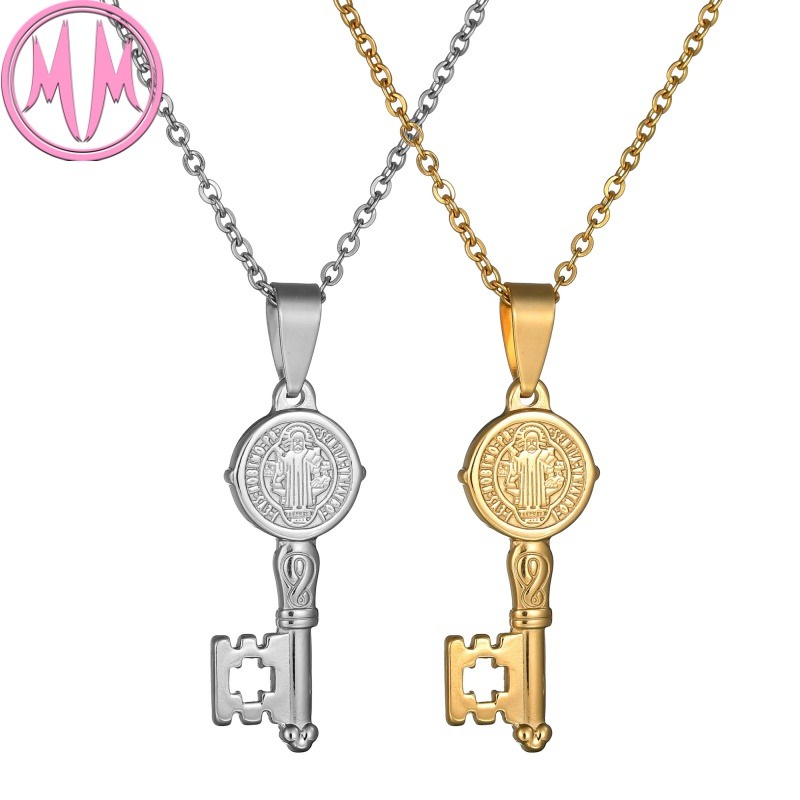 MORYMOSHI N471 Kalung Wanita Titanium Stainless Kunci Anti Karat Anti Luntur Fashion Korea