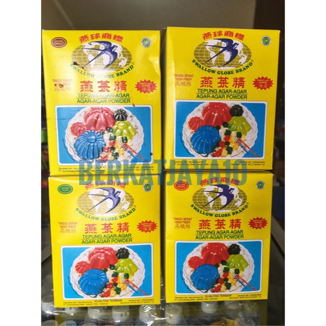 SWALLOW GLOBE Sachet  Tepung Agar Agar Powder 7 Gram Semua Warna