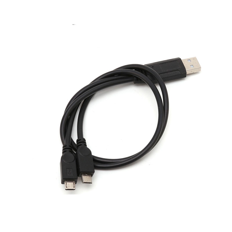 VIVI   Portable USB Male Universal Micro USB Dual Male Y Adapter Splitter Cable