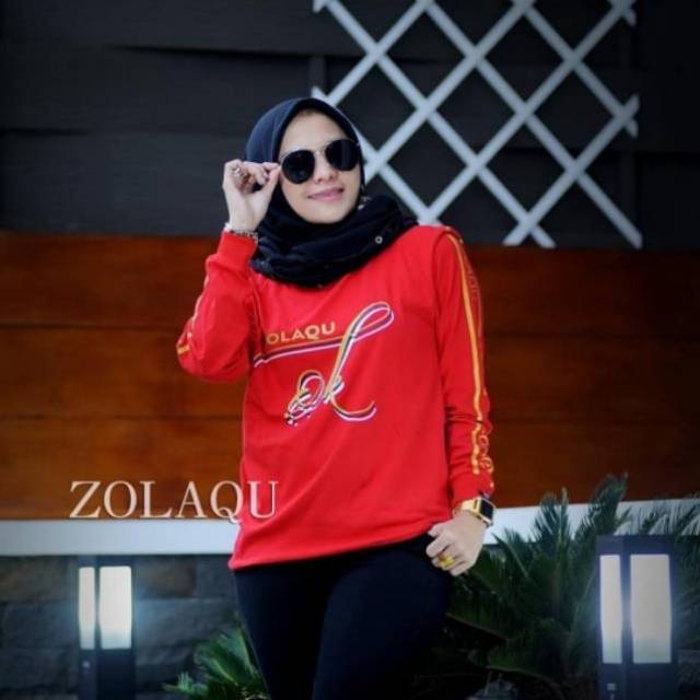 KAOS ZOLAQU 100% ORIGINAL TERBARU TERLARIS MERAH orange DAN  BIRU hitam