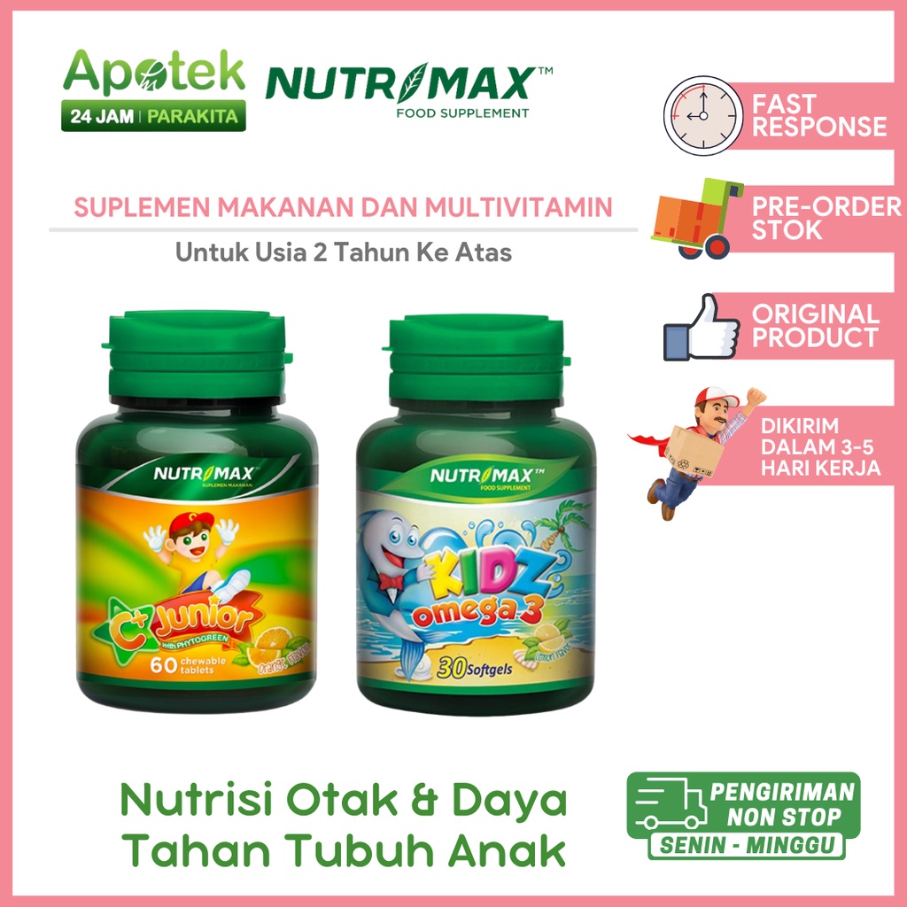 Nutrimax C+ Junior / Nutrimax Kids Omega 3 / Untuk Nutrisi Otak dan Daya Tahan Tubuh Pada Anak-Anak