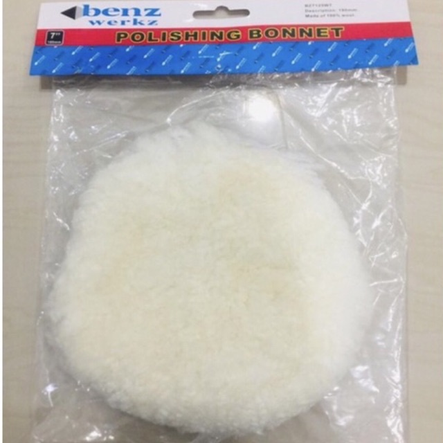 BENZ 7” IKAT TALI Kain rabin WOL mobil model TALI IKAT 7" inci 180mm wool poles buffing pad velcro p