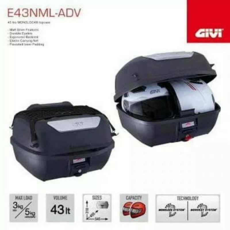 TOP BOX MOTOR/BOX GIVI E43 ADV ADVENTURE(GIVI E43)