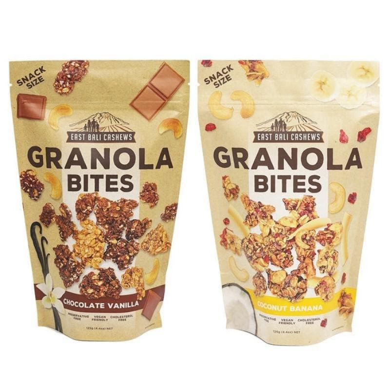 

East Bali Cashews Granola Bites Chocolate Banana & Chocolate Vanila 125g