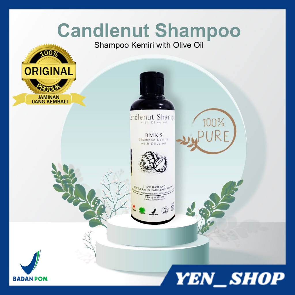 CANDLENUT SHAMPOO With Olive Oil sampo Pelebat &amp; Penghitam Rambut Ampuh - 250ml