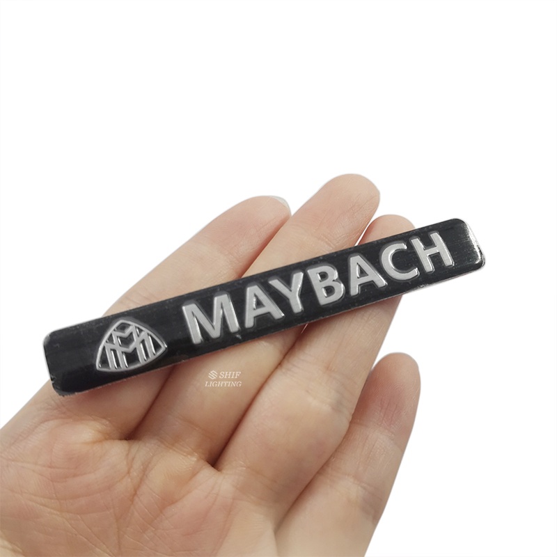 1pc Stiker Emblem Logo Mercedes-Benz MAYBACH BRABUS Bahan Aluminum Untuk Dekorasi Mobil