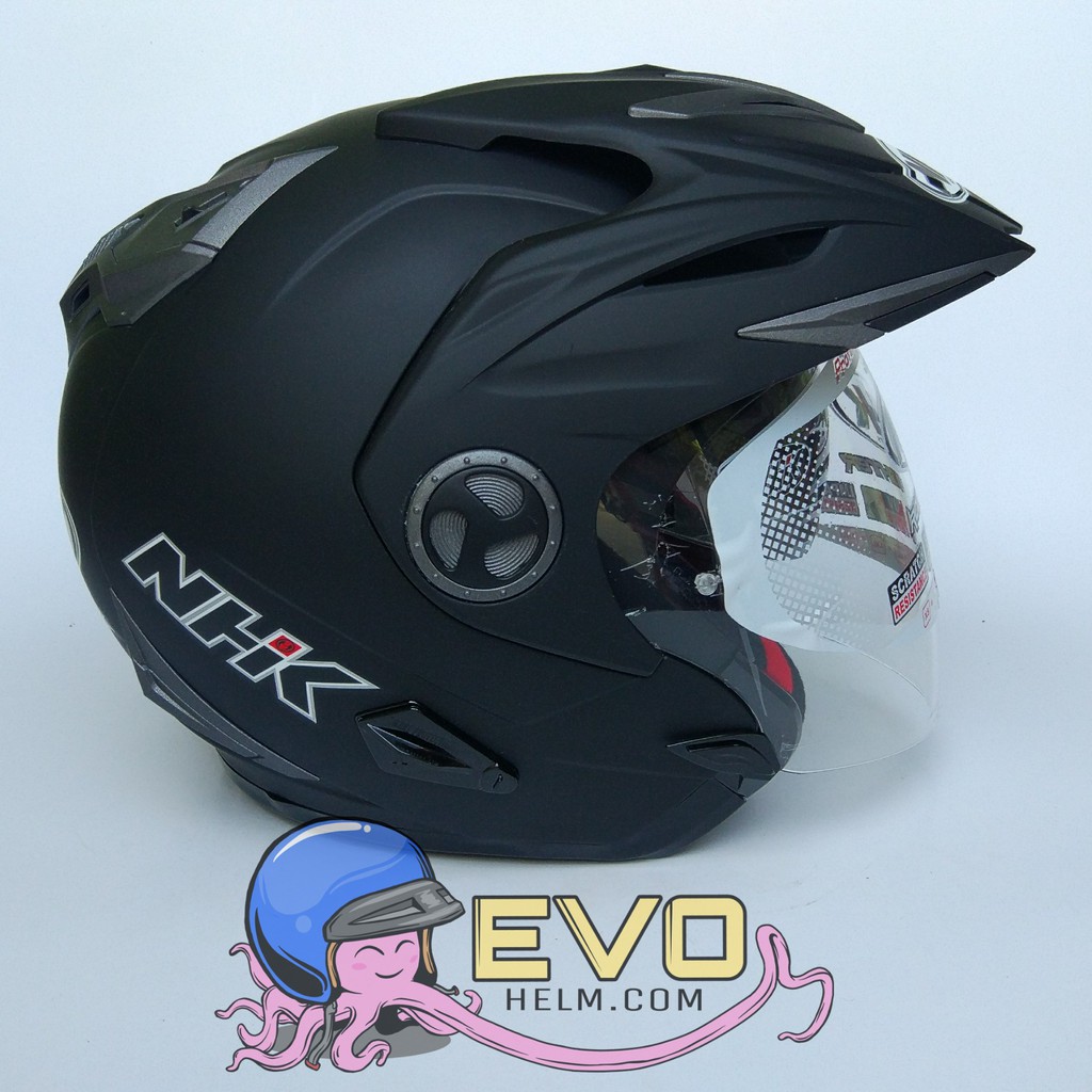 NHK AVIATOR_SOLID BLACK DOFF (DOUBEL VISOR)