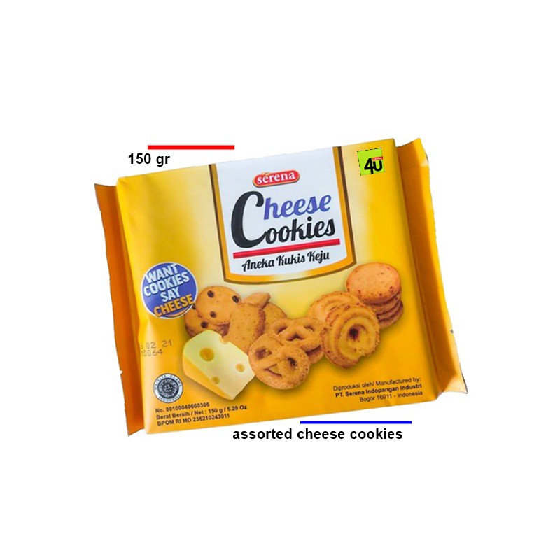 

Serena Cheese Cookies - Aneka Kukis Keju - 150 gr