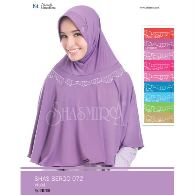 Hijab Instan Shas Bergo 072 Shasmira Jilbab Spandek Bergo Pet