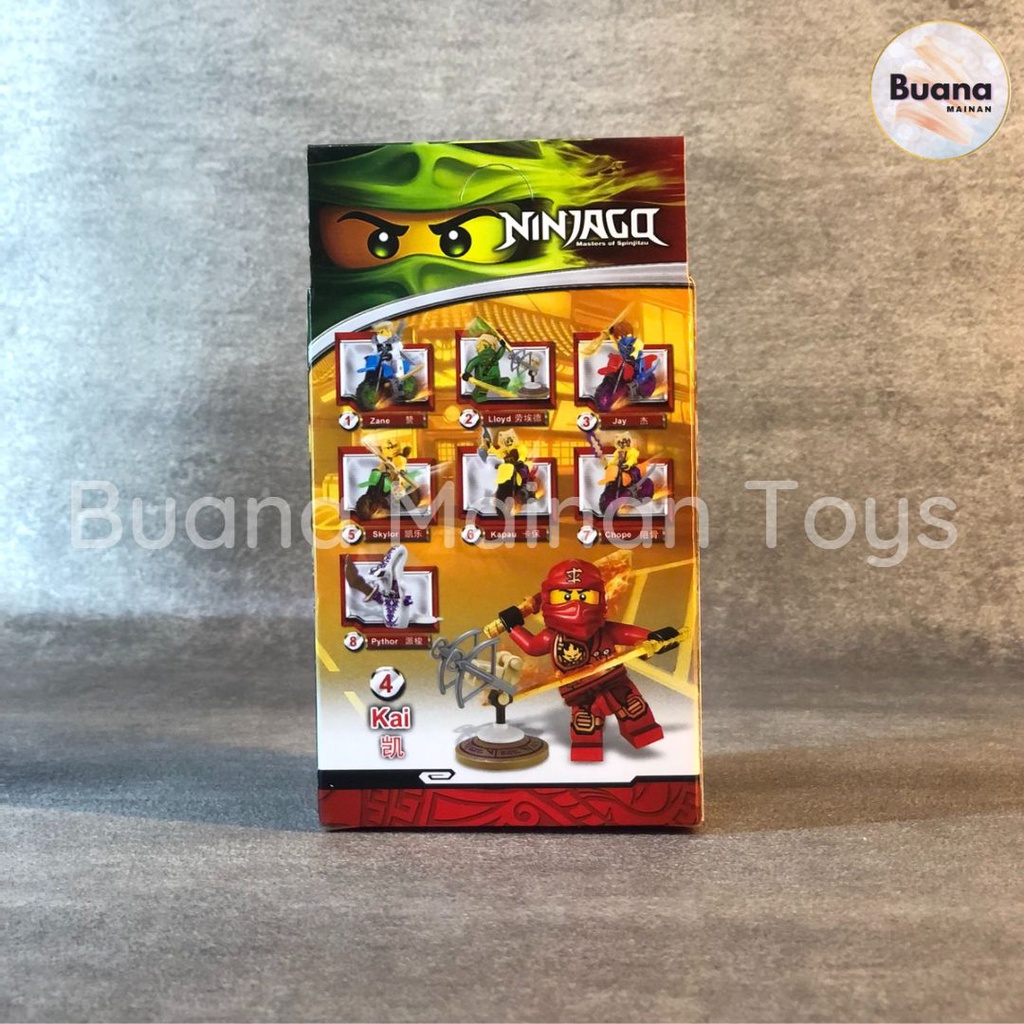 BRICKS YG KARAKTER NINJA GO MASTER OF SPINJITZU 8 MODEL MAINAN EDUKASI ANAK COWO CEWE NINJA-GO