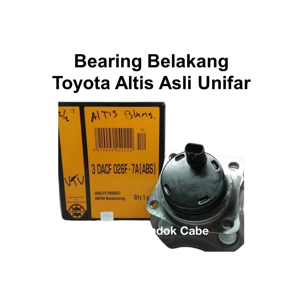 BEARING ALTIS LAHER HUB BEARING RODA BELAKANG TOYOTA ALTIS