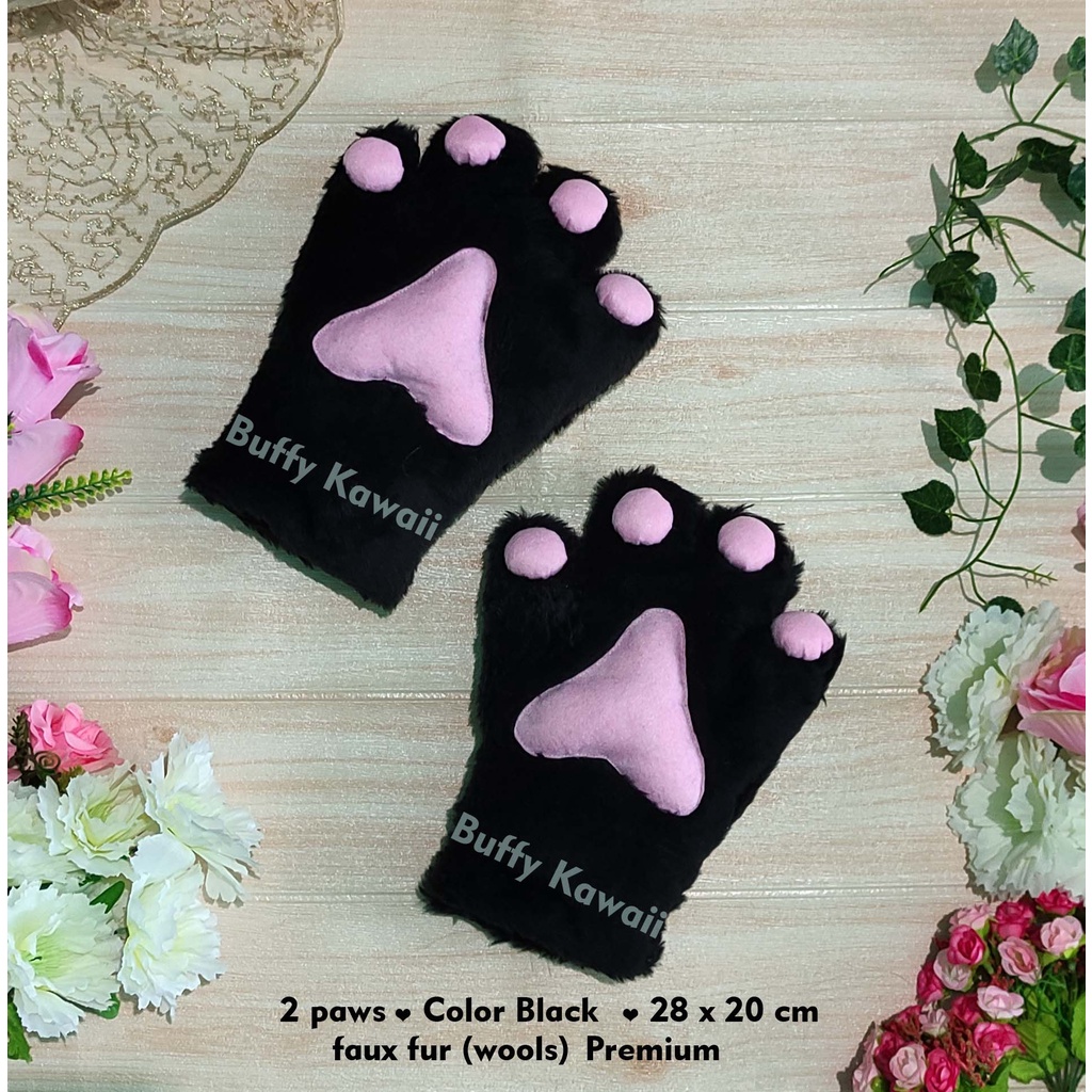 cat cosplay costume Paws nekomimi sarung tangan kucing halloween party anime plushie furry cute sexy