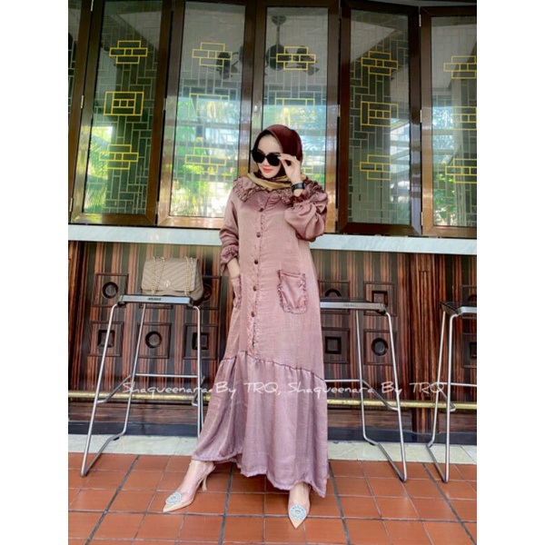 SHAQUEENARA BY TRQ MAXY DRESS SILK