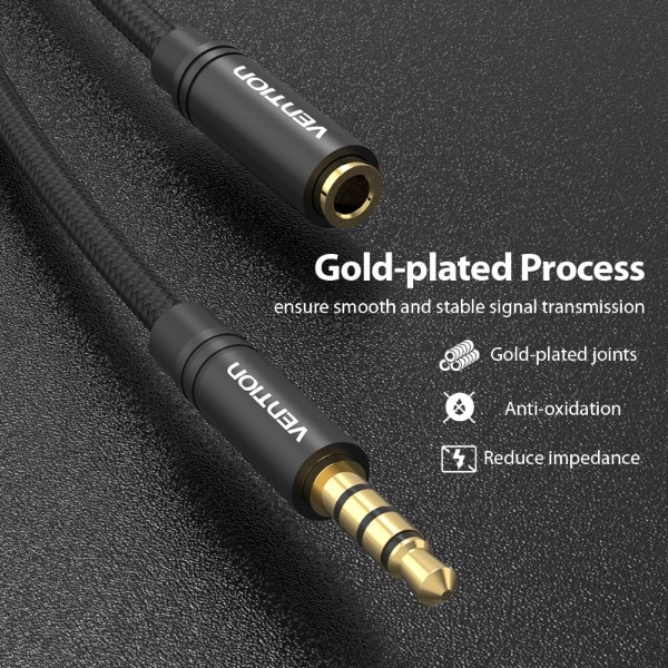 Kabel Extension Audio Aux Vention BHB 3.5mm 4Pole TRRS Male To Female