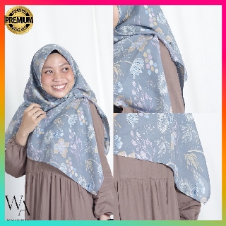 HIJAB CANTIK HANA BY WEARMOURA WARNA  BLUE YANG  ELEGAN 