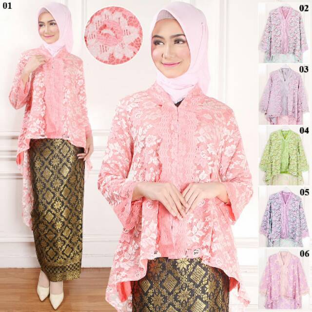 Setelan Dira (tunik brukat + rok songket),