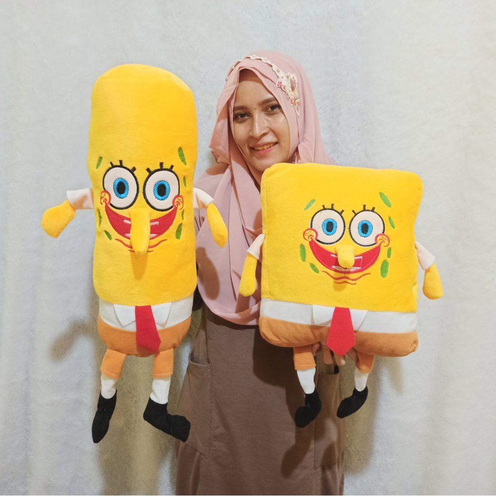 Boneka Spongebob L sepasang guling dan bantal