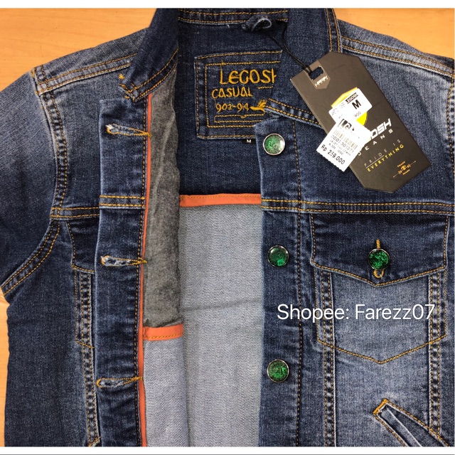 ABDUS07 Jaket Denim Legosh Jeans Ladies Biru Sobek Original