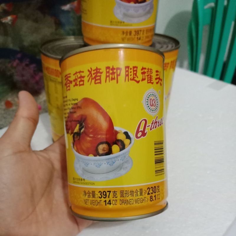 

(Q-THREE)PORK LEG WITH MUSHROOM Q3 KAKI BABI import dari Singapore