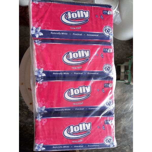 4 PCS TISU WAJAH JOLLY / FACIAL TISSUE (4X250 SHEET)