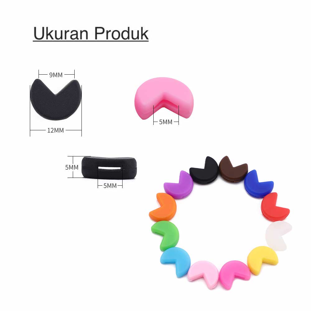 1 Pasang [ Hitam ] Pengait Kacamata Silikon - Anti Slip - Earhook Silicone - Penahan Hijab Style - KP8076