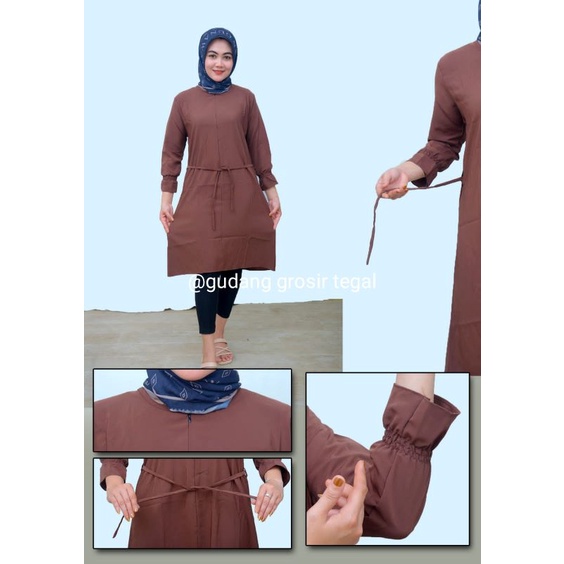 tunik sleting busui polos wanita