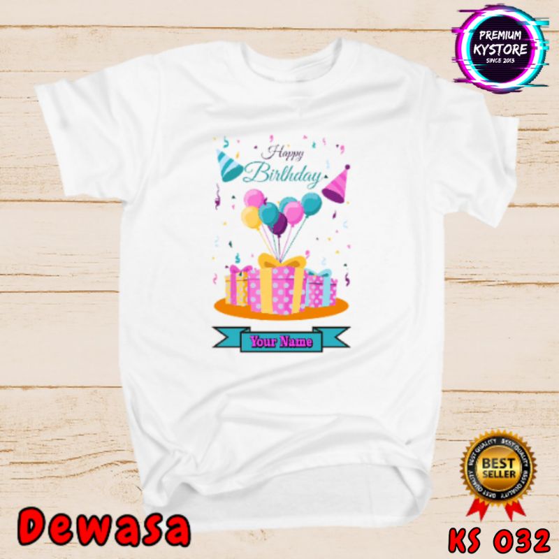 kaos couple family anak dan dewasa free nama motif ulang tahun