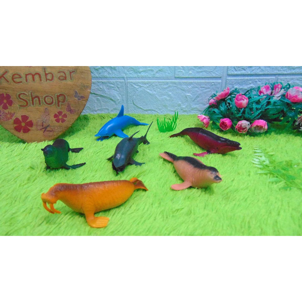 MINIATUR HEWAN LAUT Sea Animal 6 pcs hewan laut dan tumbuhan laut MINIATUR BINATANG LAUT DUNIA LAUTA