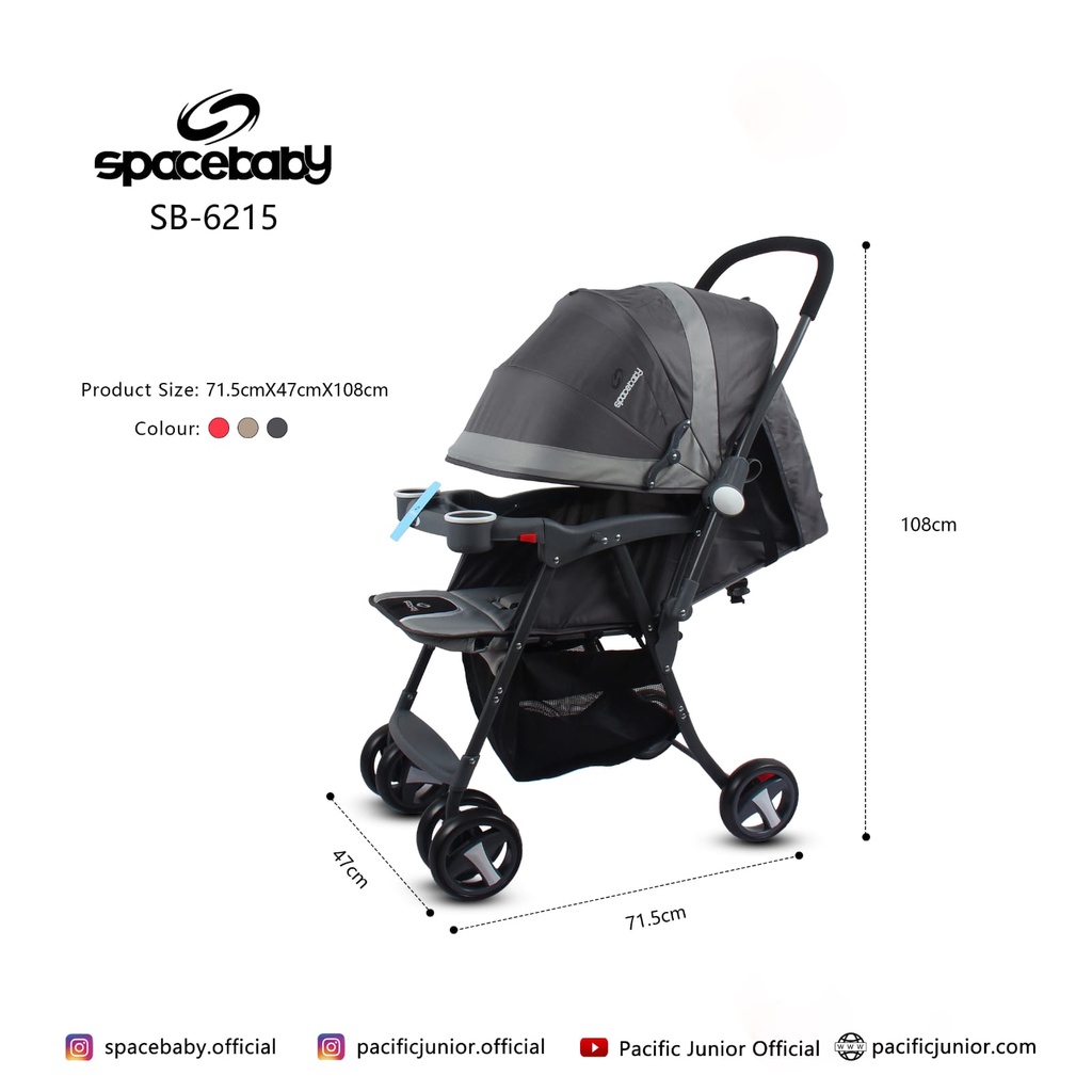 BABY STROLLER SPACE BABY SB 6212 SB 6215 SB 6217 SB 214 KERETA DORONG BAYI SPACEBABY GAGANG HADAP DEPAN BELAKANG SB6212 SB6215 SB 6217 SB214