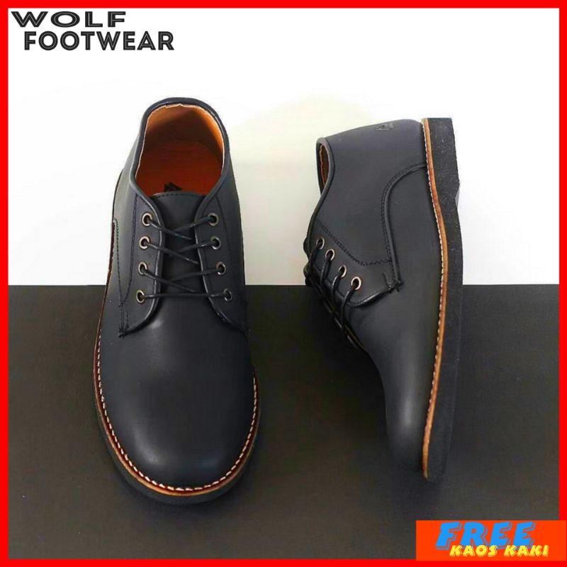 CAZZANOVA|WOLF x CASPIAN |Marco Black | Sepatu Pantofel Hitam Pria Pantopel Tali Formal Casual Kerja Cowok Ori