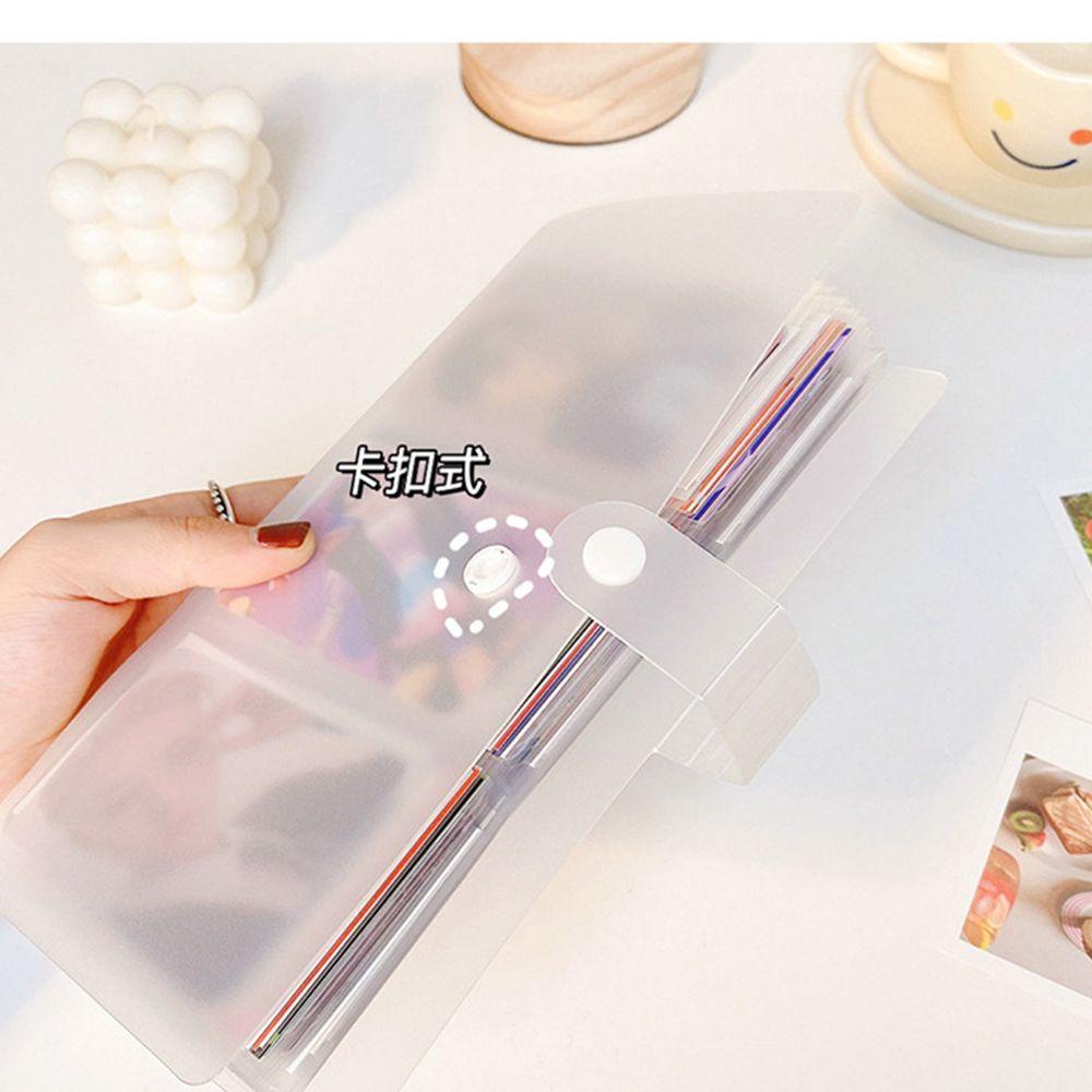 Mxbeauty Album Kuku Transparan Tahan Lama Paket Stiker Kuku Sederhana Buku Pajangan Kuku Wadah Tombol Type Nail Sticker Case