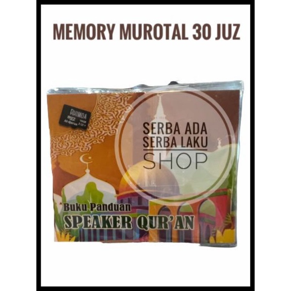 ￼MEMORY Murotal 30 Juz - Micro SD - CHIP 16GB SPEAKER ALQURAN Dengan BUKU PANDUAN