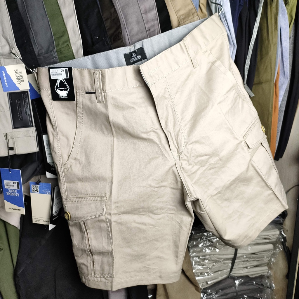 PROMO CELANA CARGO PENDEK ATAS LUTUT VOLCOM LIKE ORI FULL ACC//CELANA PENDEK CANVAS CASUAL CARGO