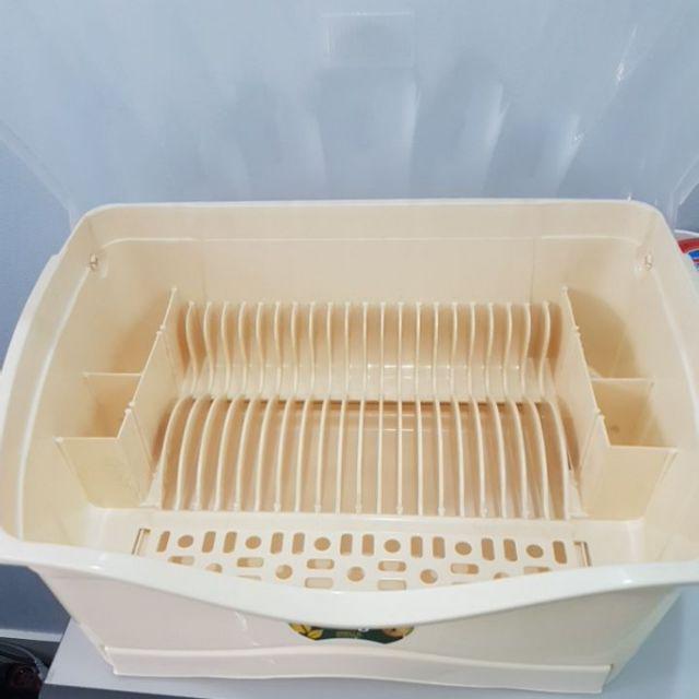 Rovega Rak Piring Premium Dish Rack Shella Sdr-800 Cream Rak Piring